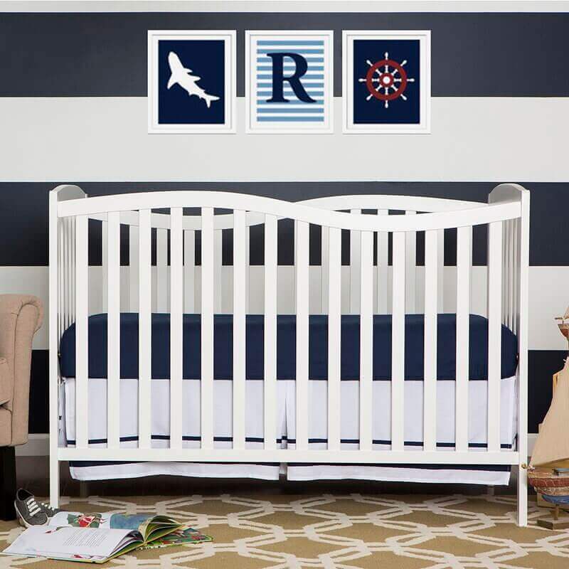 Sleigh style 5 in 1 crib